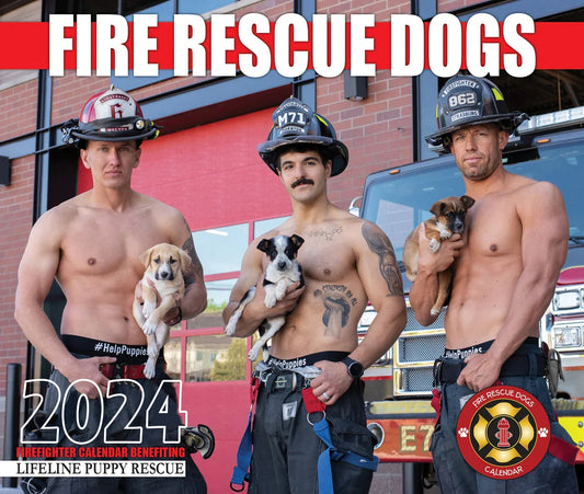 | FREESHIP | 2024 Fire Rescue Dogs Calendar