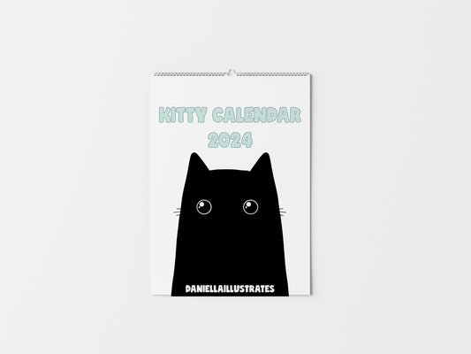 | FREESHIP | Black Cat Calendar 2024 - Funny Gift For Cat Lover