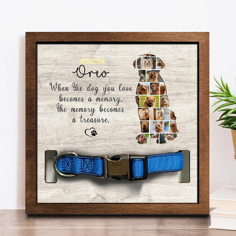 The Memory Becomes A Treasure Personalized Pet Loss Sign - Upload Image Pet Memorial Gifts For Dogs Dog Remembrance Gift