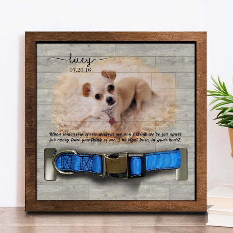 For Every Time You Think Of Me I'm Right Here Ins Your Heart Personalized Pet Loss Sign - Upload Image Pet Memorial Gifts For Dogs Dog Remembrance Gift