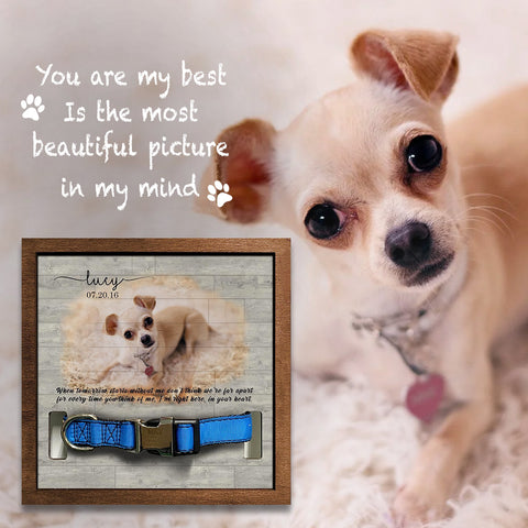 For Every Time You Think Of Me I'm Right Here Ins Your Heart Personalized Pet Loss Sign - Upload Image Pet Memorial Gifts For Dogs Dog Remembrance Gift