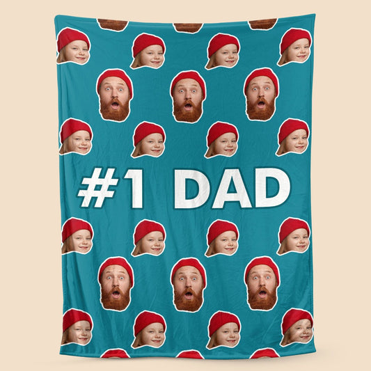 #1 Dad - Personalized Blanket - Best Gift For Dad