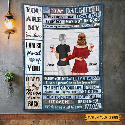To My Daughter - Personalized Blanket - Meaningful Gift For Birthday, For Daughter