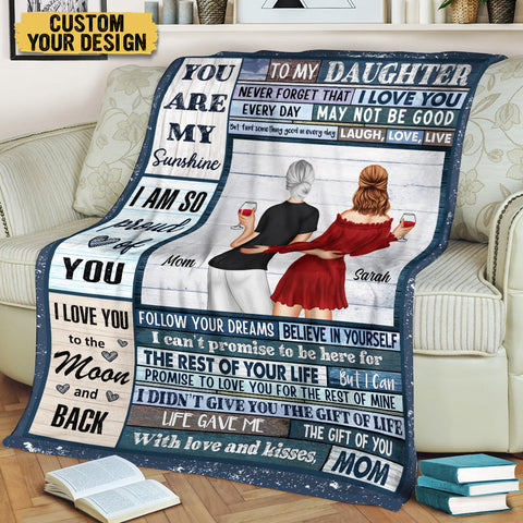 To My Daughter - Personalized Blanket - Meaningful Gift For Birthday, For Daughter