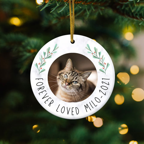 Pet Memorial Photo Ornament - Pet Loss Gift