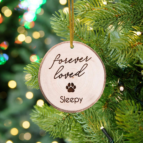 Personalized Pet Memorial Christmas Ornament - Forever loved ornament