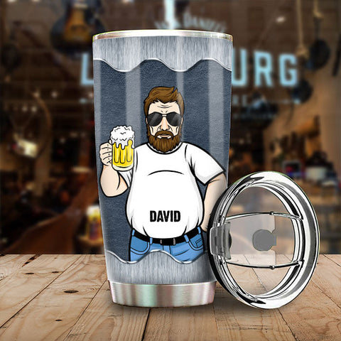 Working On My Dad Bod One Beer At A Time - Gift For Dad, Grandpa - Personalized Tumbler