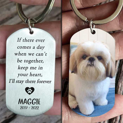 You're Gone But Not Forgotten - Upload Image, Gift For Pet Lovers - Personalized Keychain