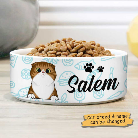 Food World, Gift For Cat Lovers - Personalized Custom Cat Bowls