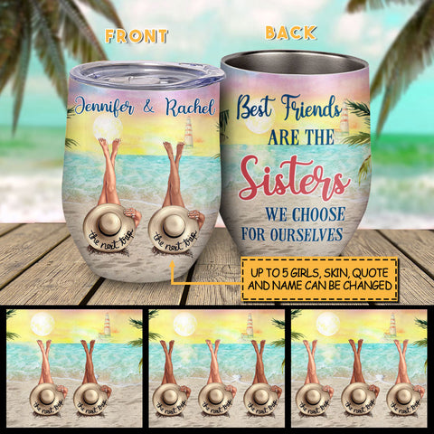 Beach Bestie Choose For Ourselves - Personalized Wine Tumbler