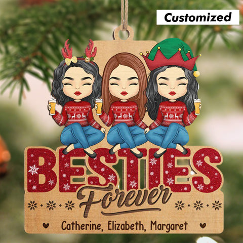 Personalized Bestie Forever Ornament