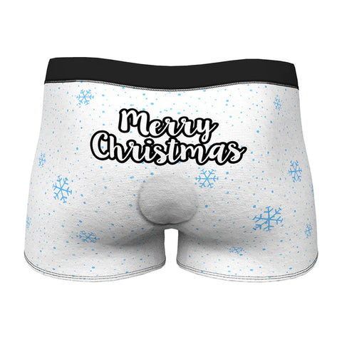 Custom Face Men's Christmas Underwear - Face On Body Boxers