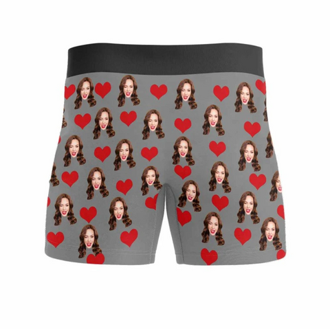 Custom Face Boxers Briefs - Personalized Photo Print Underwear