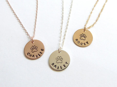 Personalized Dog Mom Necklace - Pet Memorial Necklace