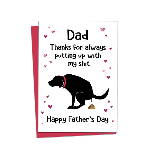 Dog Fathers Day Card - Fathers Day Card from Wife