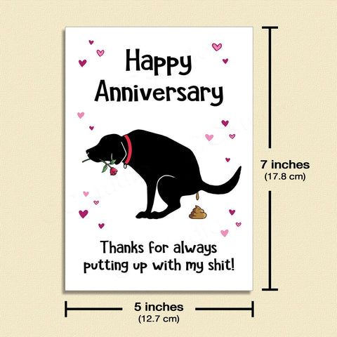 Rude Anniversary Card - Dog Dad Card