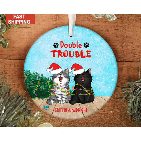 Cat Christmas Ornament - Personalized Ornament