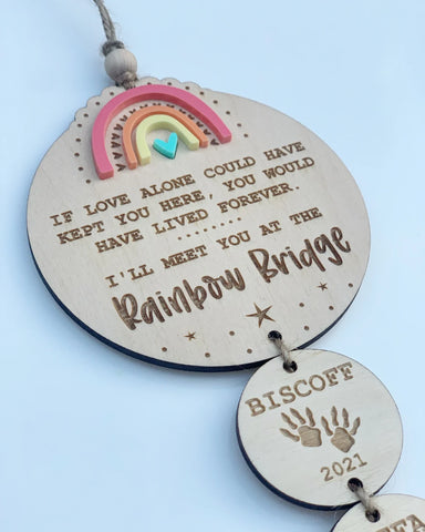 Rainbow bridge - pet remembrance gift
