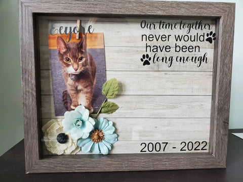Loss of Pet Gift, Personalized Pet Memorial Shadowbox - Loss of Pet Gift, Pet Sympathy Gift
