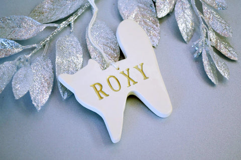 Personalized Cat Christmas Ornament w/ Name - Gift for Cat Lovers