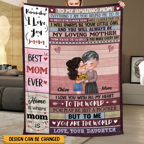 To My Amazing Mom - Personalized Blanket - Best Gift For Mom, For Birthday