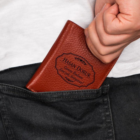 Personalized Men's Cards Leather Wallet