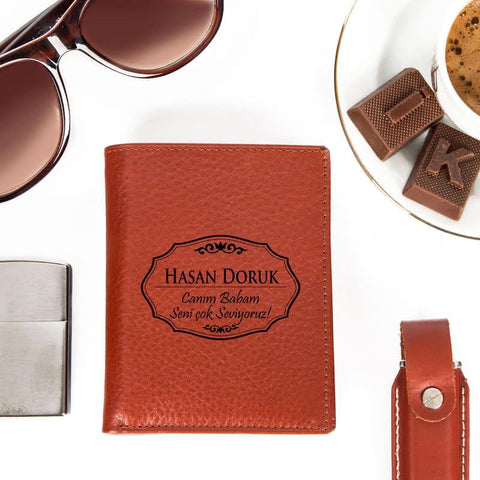Personalized Men's Cards Leather Wallet