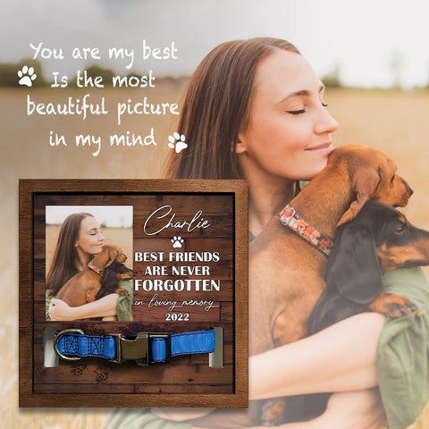 Best Friend Are Never Forgotten Personalized Pet Loss Sign - Upload Image Pet Memorial Gifts For Dogs Dog Remembrance Gift