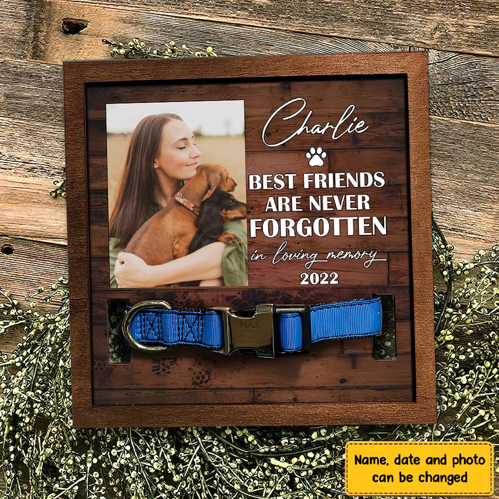Best Friend Are Never Forgotten Personalized Pet Loss Sign - Upload Image Pet Memorial Gifts For Dogs Dog Remembrance Gift