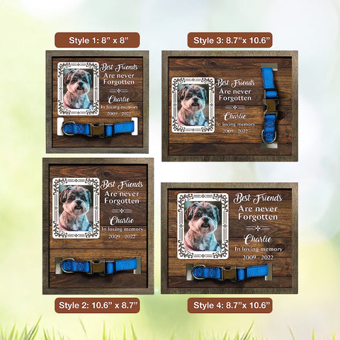 Best Friends Are Never Forgotten Personalized Pet Loss Sign - Upload Image Pet Memorial Gifts For Dogs Dog Remembrance Gift