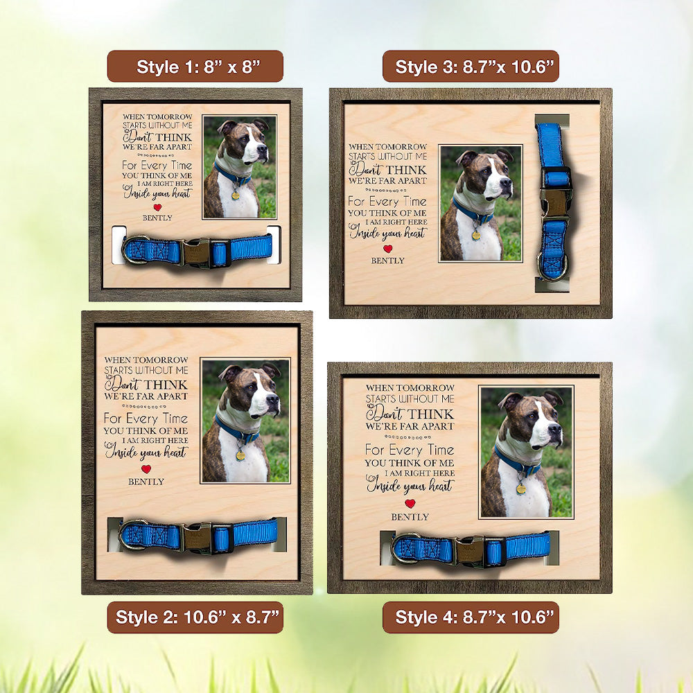 For EVERY TIME You Think Of Me I'm RIGHT HERE Inside Your Heart Personalized Pet Loss Sign - Upload Image Pet Memorial Gifts For Dogs Dog Remembrance Gift