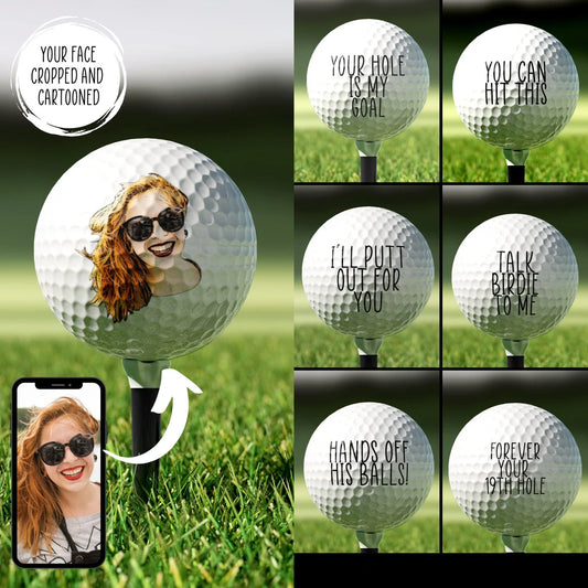 Custom Printed Golf Ball - Valentines for Him, Valentines for Husband, Valentines Gift for Golfer, Valentines Gift for Boyfriend, Valentines Gift for Fiancé