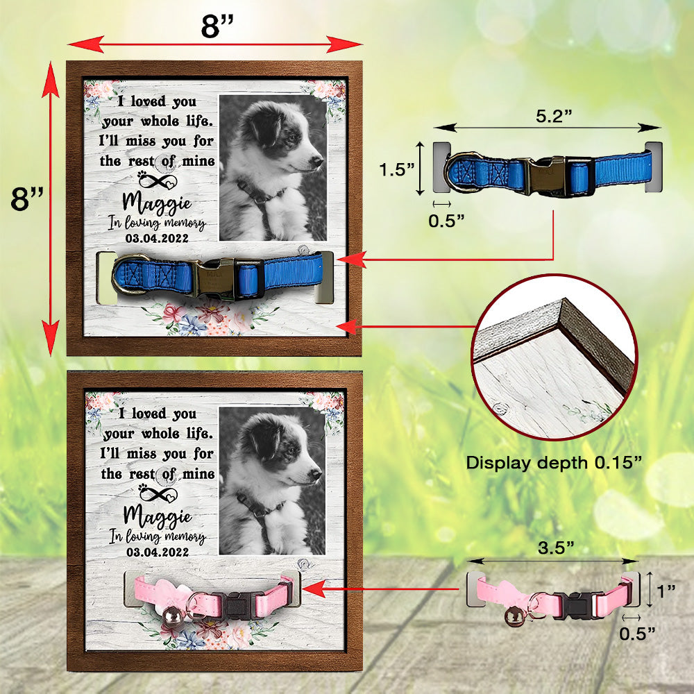 I'll Miss You For The Rest Of Mine Personalized Pet Loss Sign - Upload Image Pet Memorial Gifts For Dogs Dog Remembrance Gift