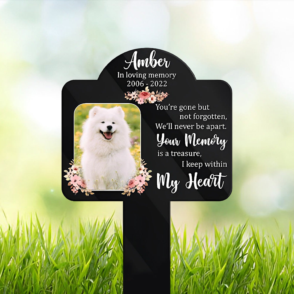In Loving Memory Garden Stake - Personalized Custom Acrylic Garden Stake for Loss of Dogs and Cats