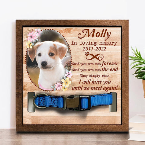 I Will Miss You Until We Meet Again Personalized Pet Loss Sign - Upload Image Pet Memorial Gifts For Dogs Dog Remembrance Gift
