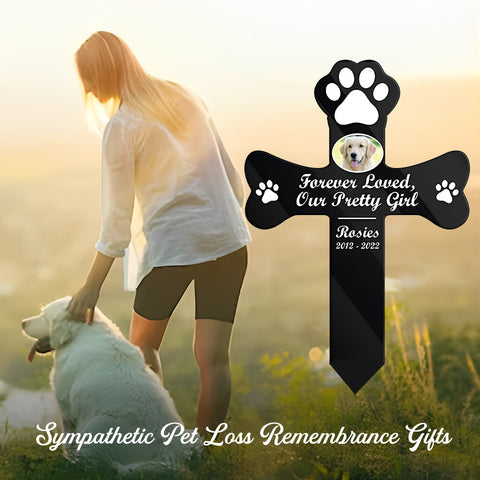 Forever Loved Garden Stake - Personalized Custom Acrylic Garden Stake for Loss of Dogs and Cats