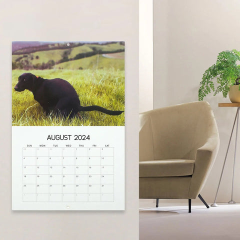 | FREESHIP | Dogs Pooping In Beautiful Places 2024 Calendar - Funny Wall Art Christmas Holiday Gag Gift Prank Item