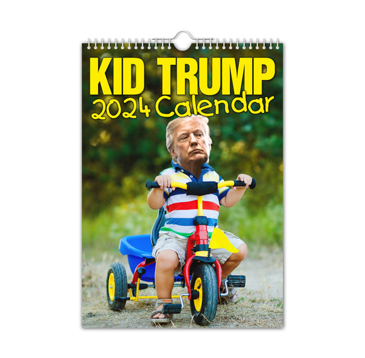 | FREESHIP | Kid Trump - 2024 Wall Calendar - Funny Gift Idea