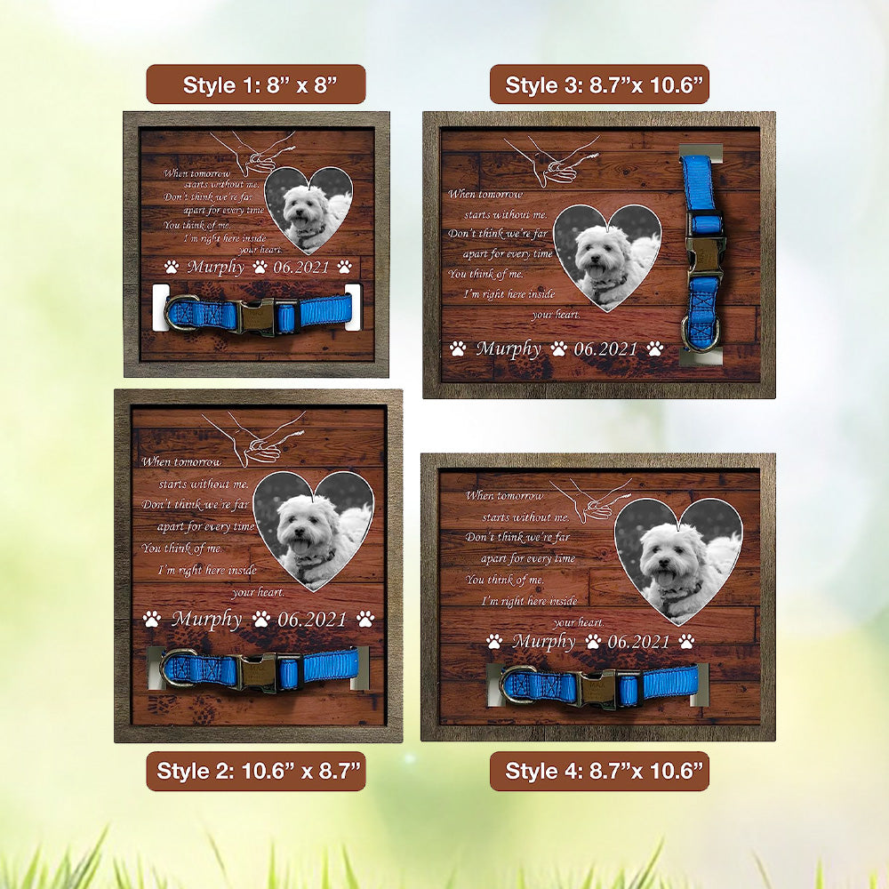 I'm RIGHT HERE In Your Heart Personalized Pet Loss Sign - Upload Image Pet Memorial Gifts For Dogs Dog Remembrance Gift