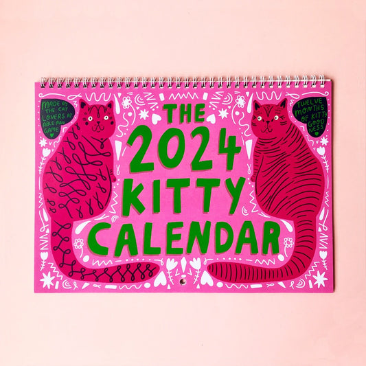 | FREESHIP | 2024 Kitty Calendar - 2024 Wall Calendar - Cat Calendar - Gift for Cat Lovers