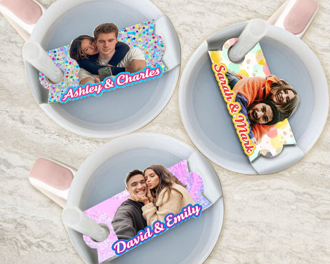 Custom Photo Tumbler Name Tag, Couple Gift, Valentine's Day Gift Idea for Him, Her, 30oz 40oz Tumbler Name Plate, Gift for Boyfriend