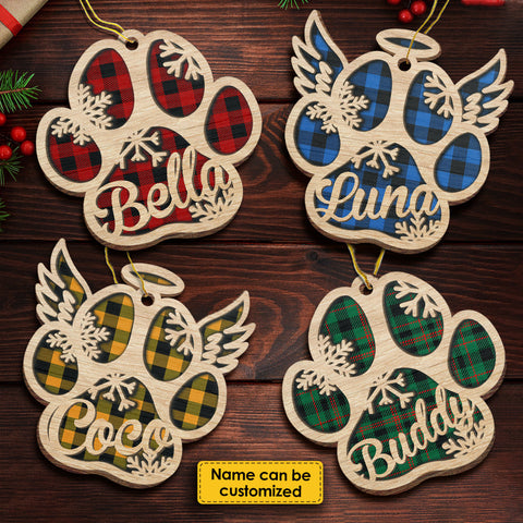 Colorful Paw - Christmas Is On Its Way - Personalized Shaped Ornament