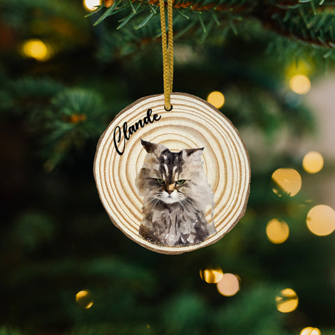 Hand Painted Pet Ornament - Christmas Pet Gift