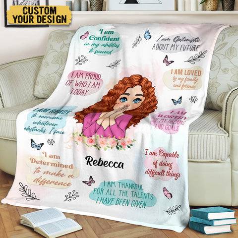 Positive Mindset - Personalized Blanket - Meaningful Gift For Birthday