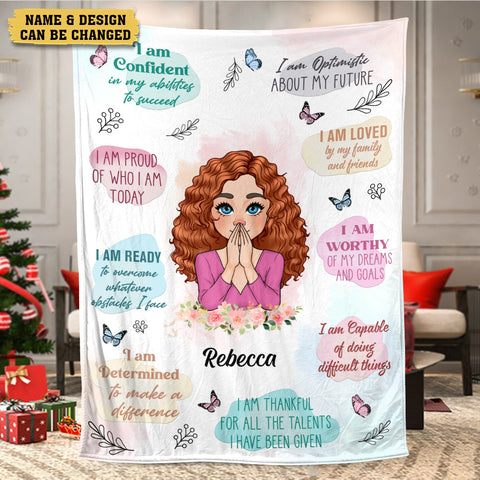 Positive Mindset - Personalized Blanket - Meaningful Gift For Birthday