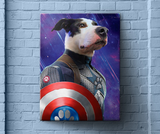 Superhero Pet Portrait, Personalized Avengers Painting