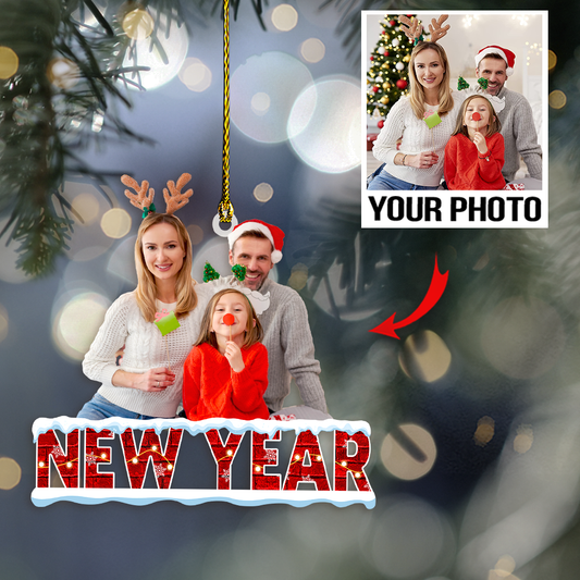 Personalized Photo Mica Ornament - Customized Your Photo Ornament - New Year Ornament Gift | New Year