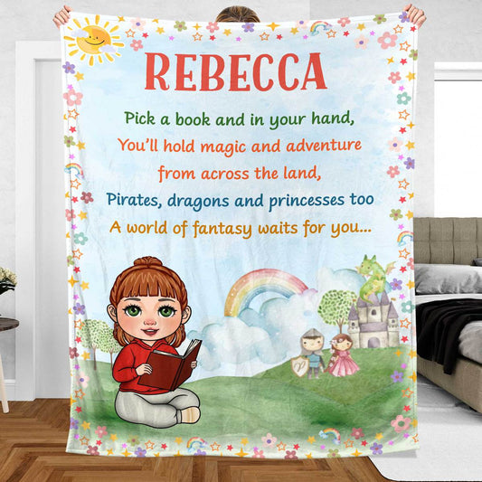 A World Of Fantasy Waits For You - Personalized Blanket - Thoughtful Gift For Birthday