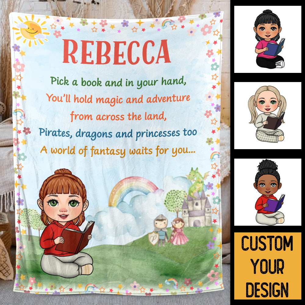 A World Of Fantasy Waits For You - Personalized Blanket - Thoughtful Gift For Birthday