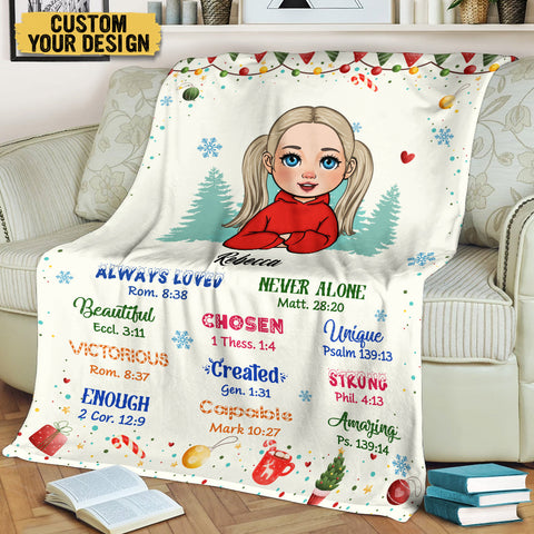 God Says I Am(For Kid) - Personalized Blanket - Meaningful Gift For Birthday